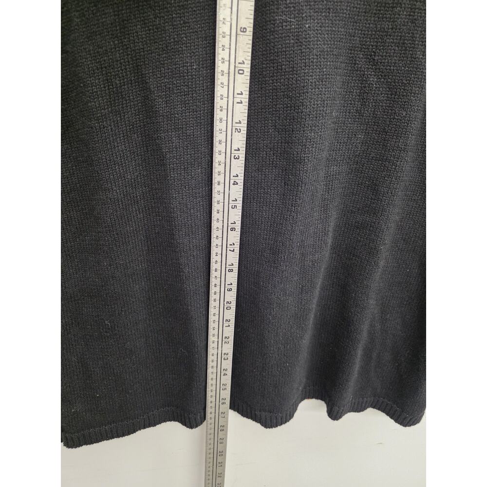 Vintage 90s Basic Editions 2X Halloween Black Sweater Vest Fall Pumpkins - Picture 7 of 9